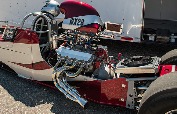Dragster engine view